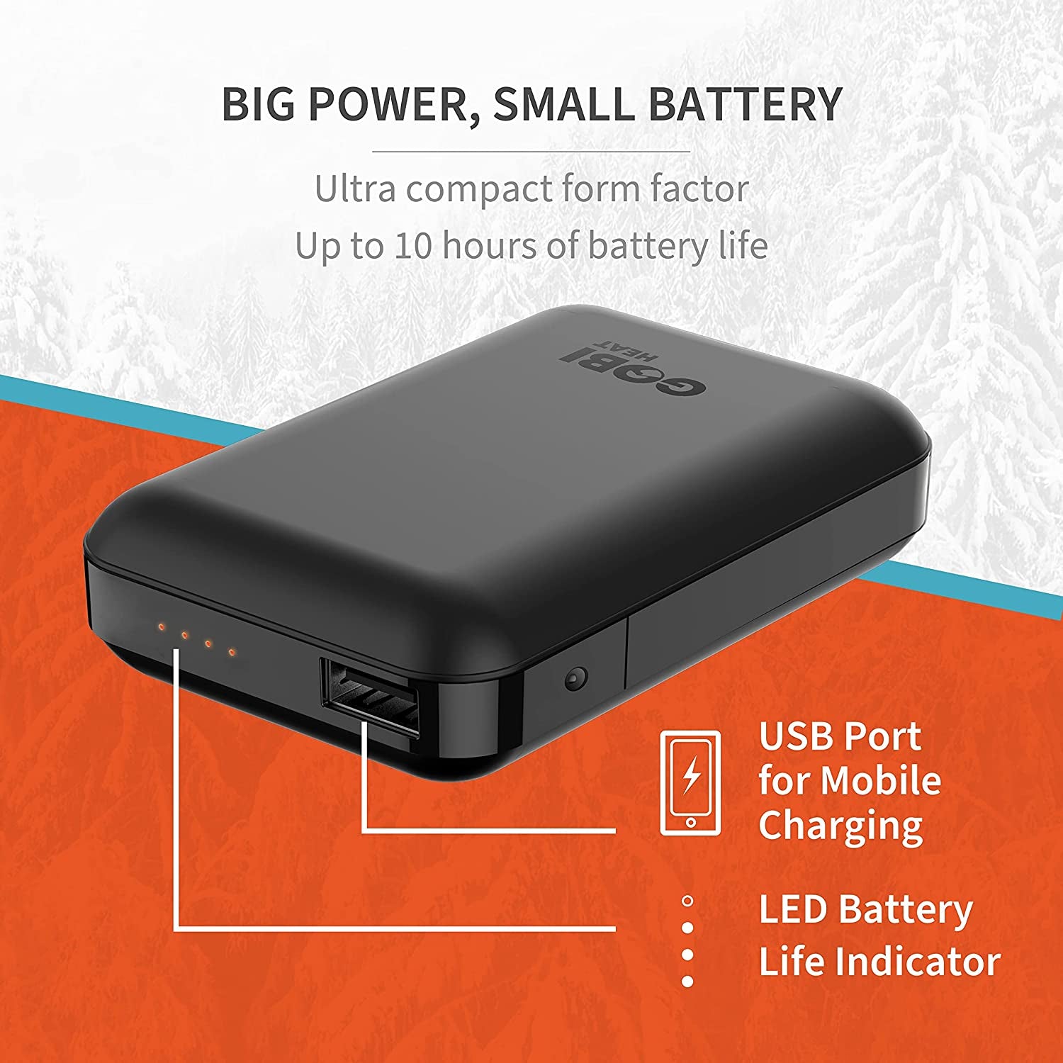 Terrain Heated Camping Chair - 9 Hrs of Heat | with Battery & Charging Cable | 3 Heat Settings (Flare)